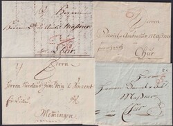 1777-1795 (Alte Eidgenossenschaft) 4 antike Briefe, 3x Winterthur ...