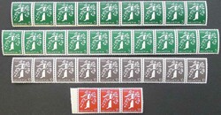 1939, LANDI Rollenmarken, 4 Streifen: 228yRM-238yRM (Nuance ...