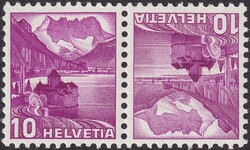 K33z.DP (10c rotlila) postfrisch **, ABART: Doppelprägung ...