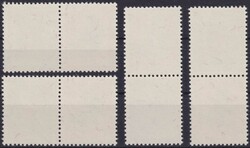 1953, Z39-Z41+K44 Ausschnitte aus Kehrdruckbogen, Serie ...