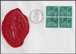 1978, Brief von Einsiedeln mit grossem Wachssiegel, Sonder-Stempel ...