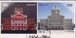 2015, Quickmail Bundeshaus Bern Briefmarken auf Brief mit K-Stempel ...