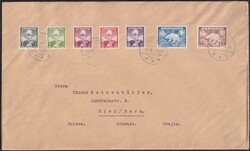 GRÖNLAND 1939, Nr.1-7 auf Satzbrief der ersten Ausgabe Königlich ...