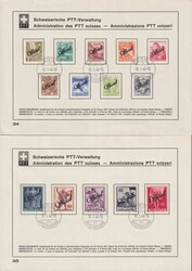 1942, Sammelblätter (3x) Nr.34-36 (linksbündig), Nr.46-63 ...