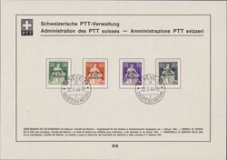 1944, Sammelblatt Nr.53 (Nr.zentriert unten), Nr.9z-11z +21z mit ...