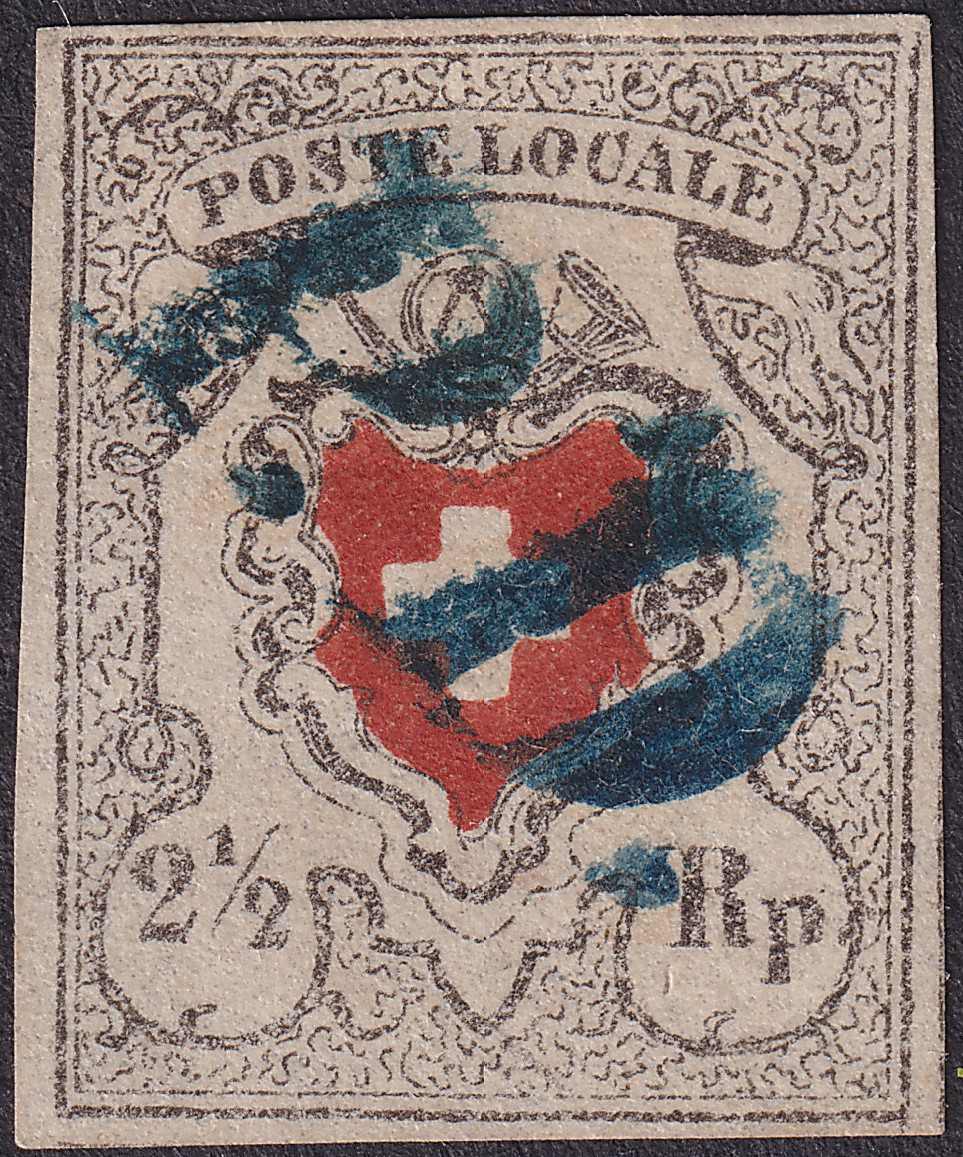 Poste Locale ohne Einfassung, 14II (Type 40) mit PD aus PK CHUR ...