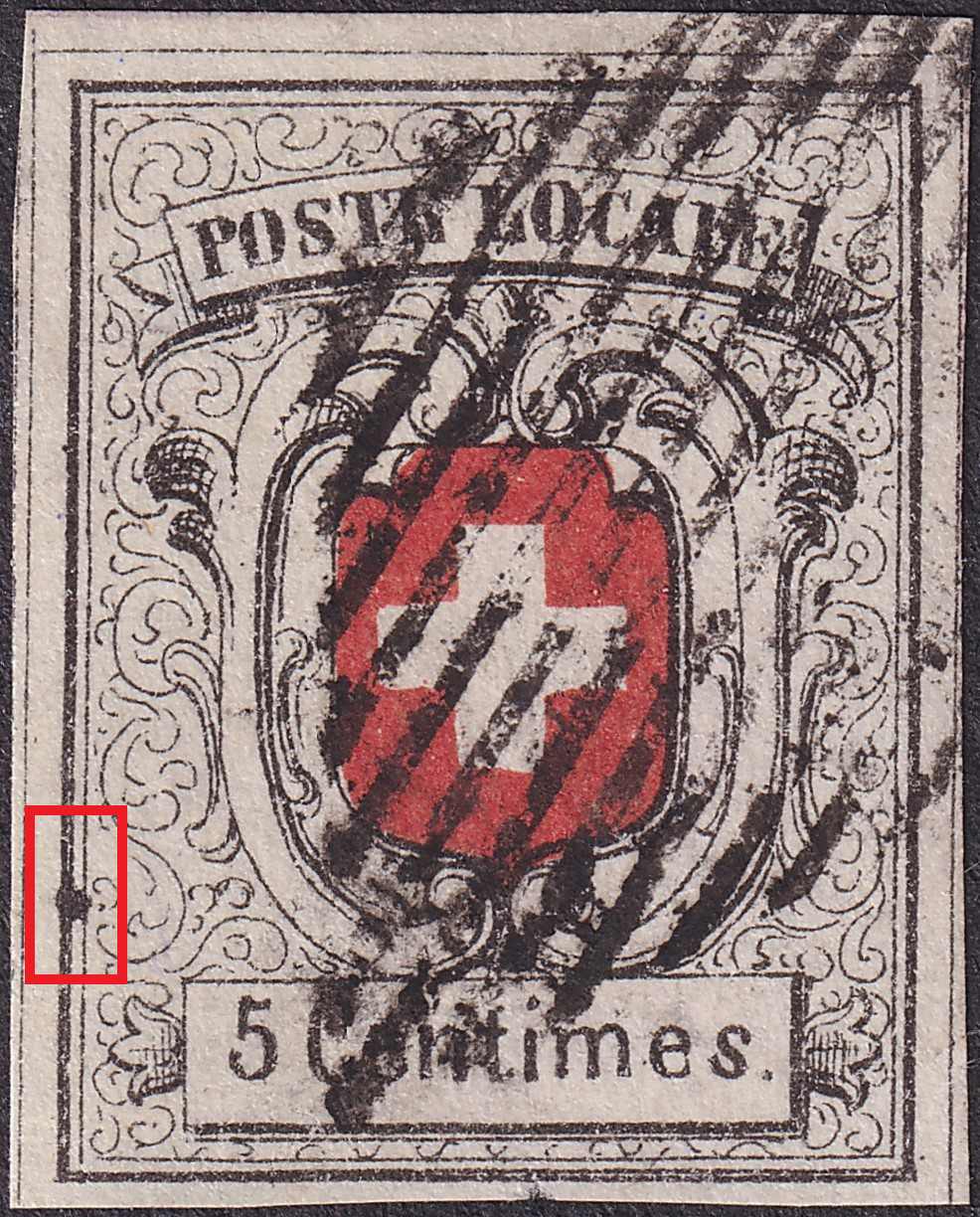 NEUENBURG, Nr.12.2.01.c mit Plattenfehler: Punkt im linken Rand (rot ...