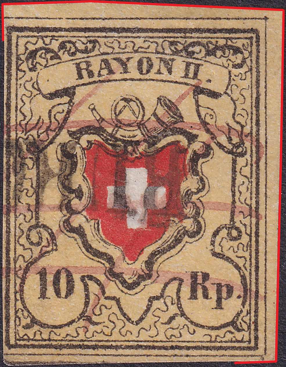 ECKRAND-STÜCK der 80er-GRUPPE, Rayon II: T.8 A1-O mit zentrischen ...