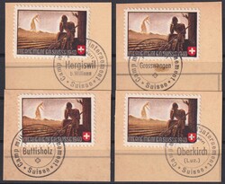 LUZERN, Internierten-Stempel: Hergiswil b.Willisau, Grosswangen, ...