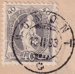 ROMONT 1893 (16.FEB), 69C auf Ausschnitt, sauber, fehlerfrei mit ...