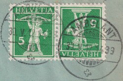 1912, K7III auf Bahnpost-Beleg mit Kehrdruck nach SCHÖFTLAND mit ...