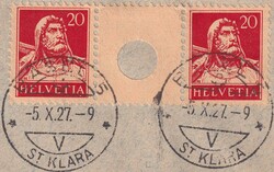 S33, Brief von Basel St.Klara (Privat Absender-Stempel: Karl ...