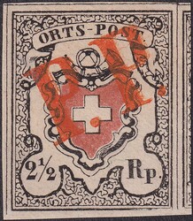 ORTS-POST mit zentrischem roten P.P. von St.Gallen. Typengerechte (T ...