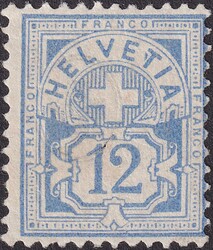 12c ultramarin, Nr.56 ungebraucht mit Neugummi, sehr gut gezähnt, ...