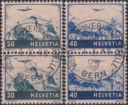 1948, F43+F44 Paar-Einheiten mit Ersttags-Vollstempel, selten in ...
