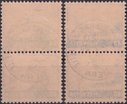 1948, F43+F44 Paar-Einheiten mit Ersttags-Vollstempel, selten in ...