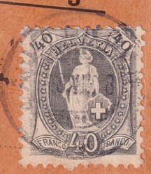 LAUFENBURG, 69D nach Zürich, Quittungs-Beleg vom Bezirksgericht mit ...