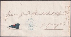 SARGANS, HALBIERUNG 15I (Type 22), mit blauem Franco und ...