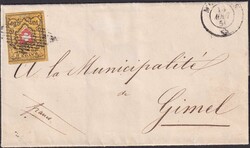 MORGES 1854 (13.AOUT) nach GIMEL. Sehr sauberer Faltbrief mit ...