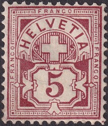 5c hellbraunlila, Nr.54 ungebraucht mit Gummi. Schönes, frisch ...