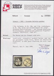 NEUVEVILLE 1866 (1.MÄRZ), attraktives Duo nR.28+29 auf Briefstück ...