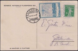 BASEL, Pionier-Karte mit Vorläufer II, tadellos gezähnte Marke nach ...