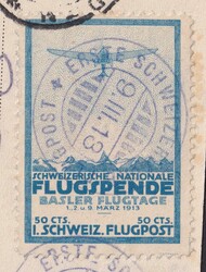 BASEL, Pionier-Karte mit Vorläufer II, tadellos gezähnte Marke nach ...