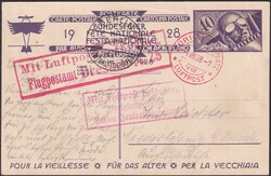 1928, 48.II mit Flugpost (echt gefolgen) nach Dresden N.25, ...