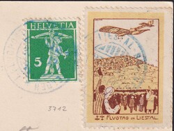 LIESTAL, Pionier-Vorläufer VIII auf Karte OK.1 mit 125III, ...