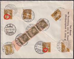 1919, GENEVE-Cottbus, S5 mit zwei grossen PUTZERN (rot markiert) ...