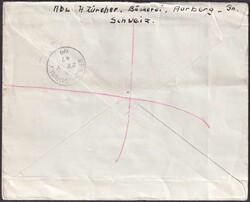 1947, AARBERG (Automob'Post'Stempel) nach Surrey, SEELÄNDISCHE ...