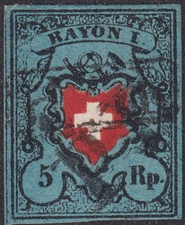 5655096: Rayon I, dunkelblau ohne Kreuzeinfassung - Stempel