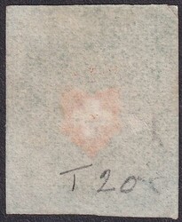 PD+P.P im Kasten (KT. WAADT), Type 10 A2-O, seltene Doppel-Entwertung ...