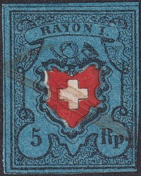 Type 3, 15I.1.02 mit TINTEN-Striche, gut geschnitten - rechts unten ...