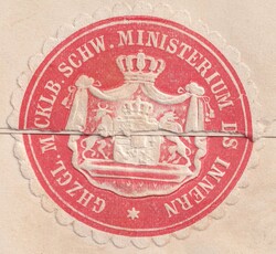 1893, SCHWERIN DE nach Hottingen-ZH, saubere 50c Strafporto-Frankatur ...