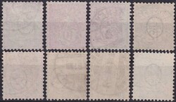 1882-1910, ZIFFERN bessere Abarten, 8x, fehlerhafte oder starke ...