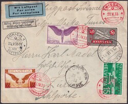 1933, SWISSAIR-Mittelmeer-Flug nach Tunis (TUNESIEN) mit F14. ...