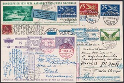 1928-1931, 19 Bundesfeierkarten. Ausgaben 47-54 in erstklassiger ...