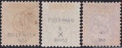 Zwergstempel: OTELFINGEN ZH: auf Nr.30 (2x)+38, gut erhaltenes Trio, ...