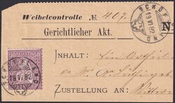 SCHÖFTLAND 1881, Nr.52 (Faserpapier) nach Wittnau, soweit gut ...
