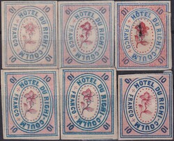 RIGI-Coulm, 4 Marken mit Blumen: Nr.28-32 (Auswahl) mit stark ...