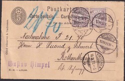 RAPPERSWYL 1891, 64A (Paar) nach Rothenthurm (SZ) auf hoher ...
