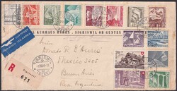 1949, Ersttagsbrief Nr.297-308 (Landschaftsbilder) von SIGRISWIL (BE) ...