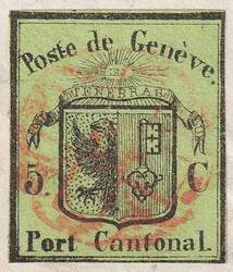 1846, KLEINER ADLER auf Teilbrief nach Troinex, Nr.5 mit ...