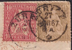 USA (Philadelphila, Pennsylvaina) 27.JUNI 1867, frankiert mit 1Fr ...