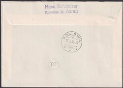 1955, Nr.320-323, Ersttagsbrief (italienisch) nach Adliswil, sehr ...
