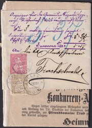 STREIFBAND von ZOLLBRÜCK 1880 nach TRACHSELWALD, Nr.37+38 auf ...