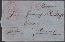 Aargau, REINACH 1843 (mit P.P. im "OVAL" in ROT) nach Reinach, sehr ...