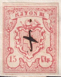 FRIBOURG 1852 (17.MARS), Nr.19.2.01+07, T.7 OL-II, breitrandig mit ...