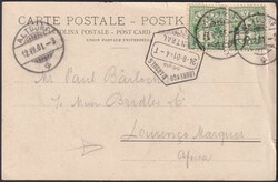 MOSAMBIK (Lourenco Marques) 1901, 65B von Altdorf, Karte mit ...